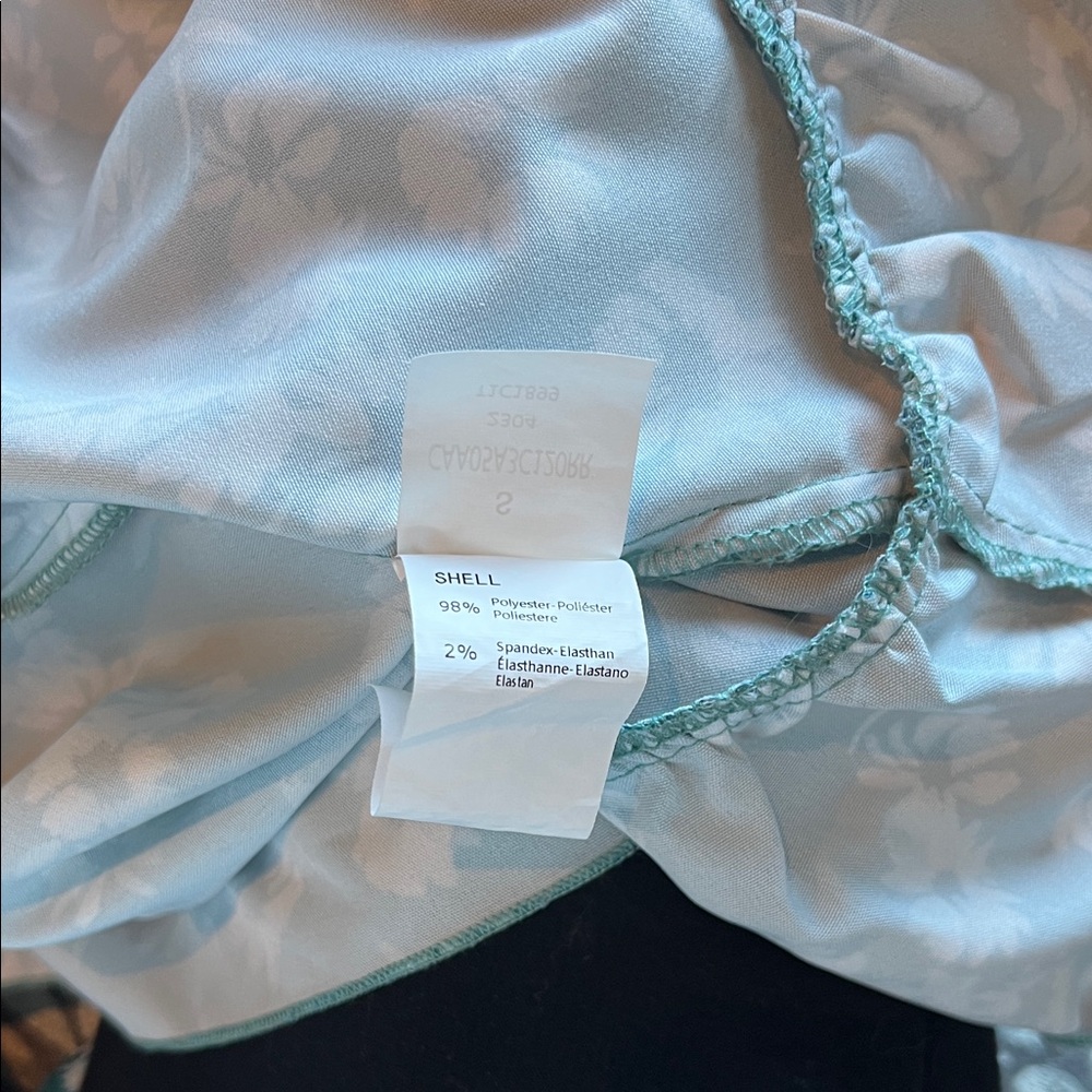 Teal Floral Print Dress - Picture 4 of 4